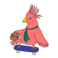 Jeune perroquet dynamique