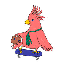 Jeune perroquet dynamique